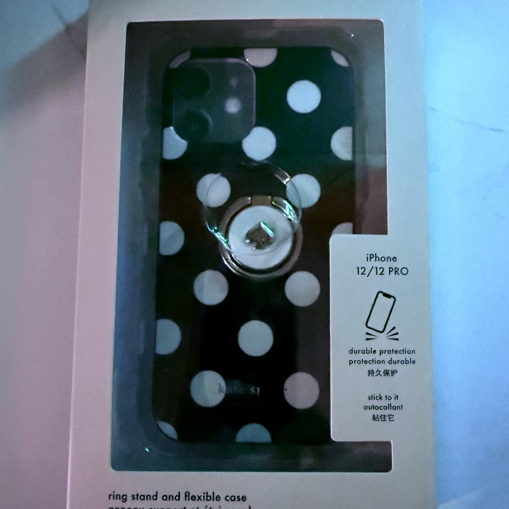 kate spade Black and White Polka Dot iPhone 12/12 Pro Case